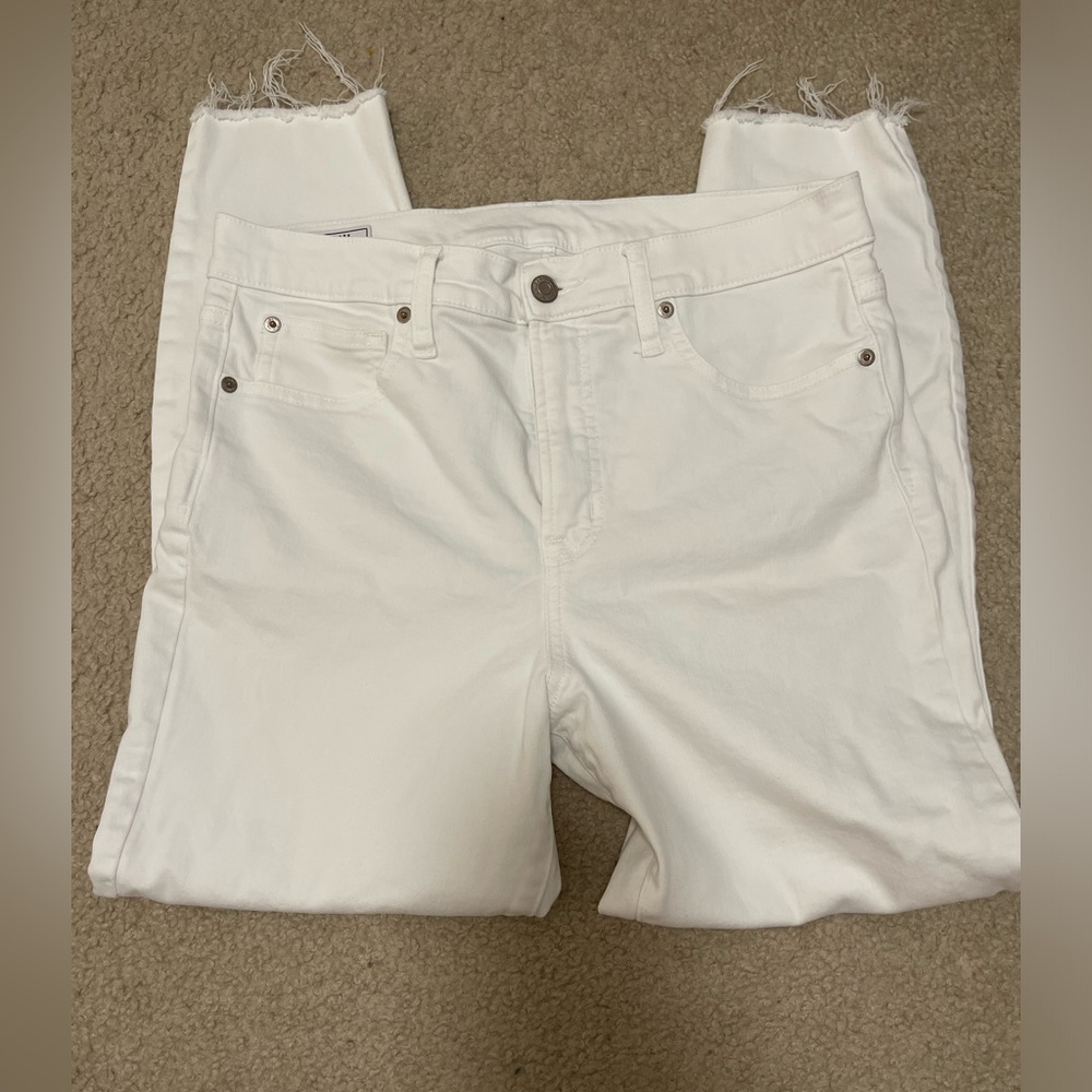 GAP High Rise True Skinny White Jeans, short